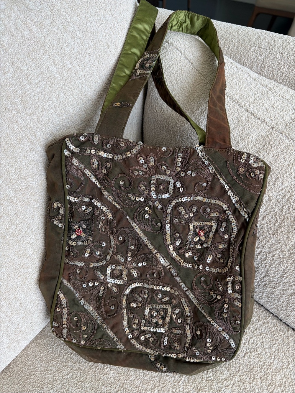 Beautiful PHYLLIS LEIBOVITZ boho sequin handbag 🤩 - Picture 7 of 7